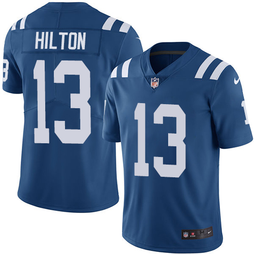 Nike Colts #13 T.Y. Hilton Royal Blue Team Color Men's Stitched NFL Vapor Untouchable Limited Jersey - Click Image to Close